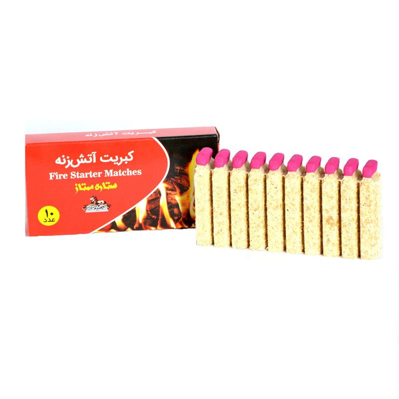 کبریت آتش زنه ستاره ممتاز مدل  a بسته 10 عددی