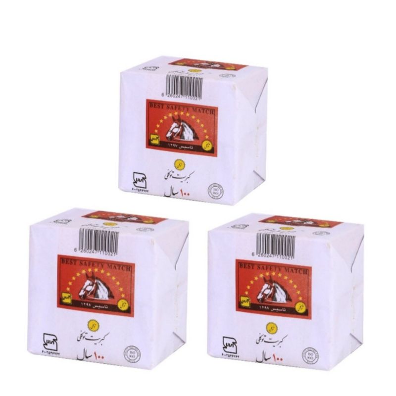 کبریت توکلی مدل ستاره دار بسته 3 عددی