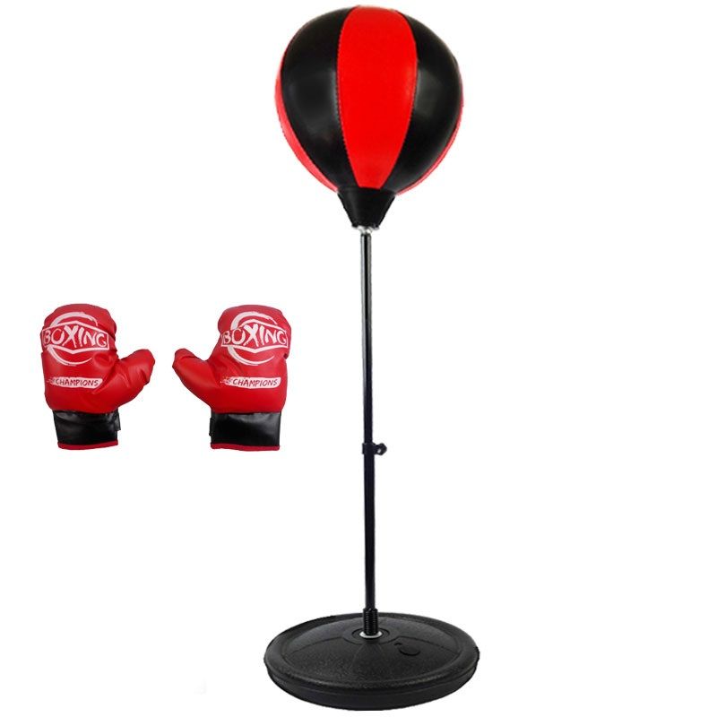 کیسه بوکس مدل پایه دار ایستاده بادی کد lt 501b18 به همراه دستکش