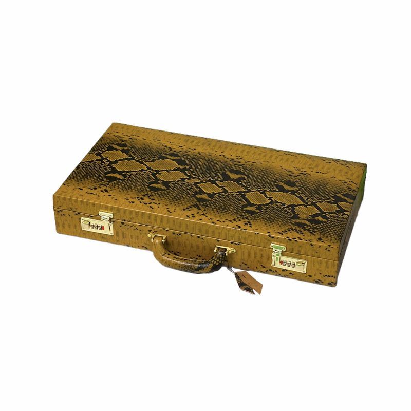 کیف شطرنج مدل  چرم طرح پوست ماری